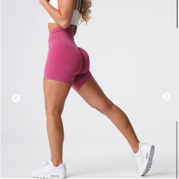 NVGTN Pink Crimson Seamless Pro Tight‎ Biker Athletic Short Size Small - Picture 1 of 5